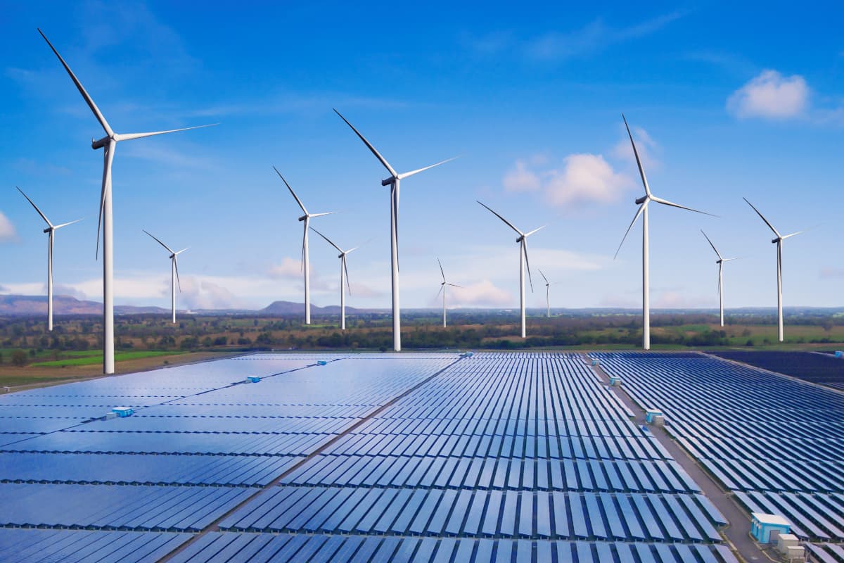 Windpark and solar power generation