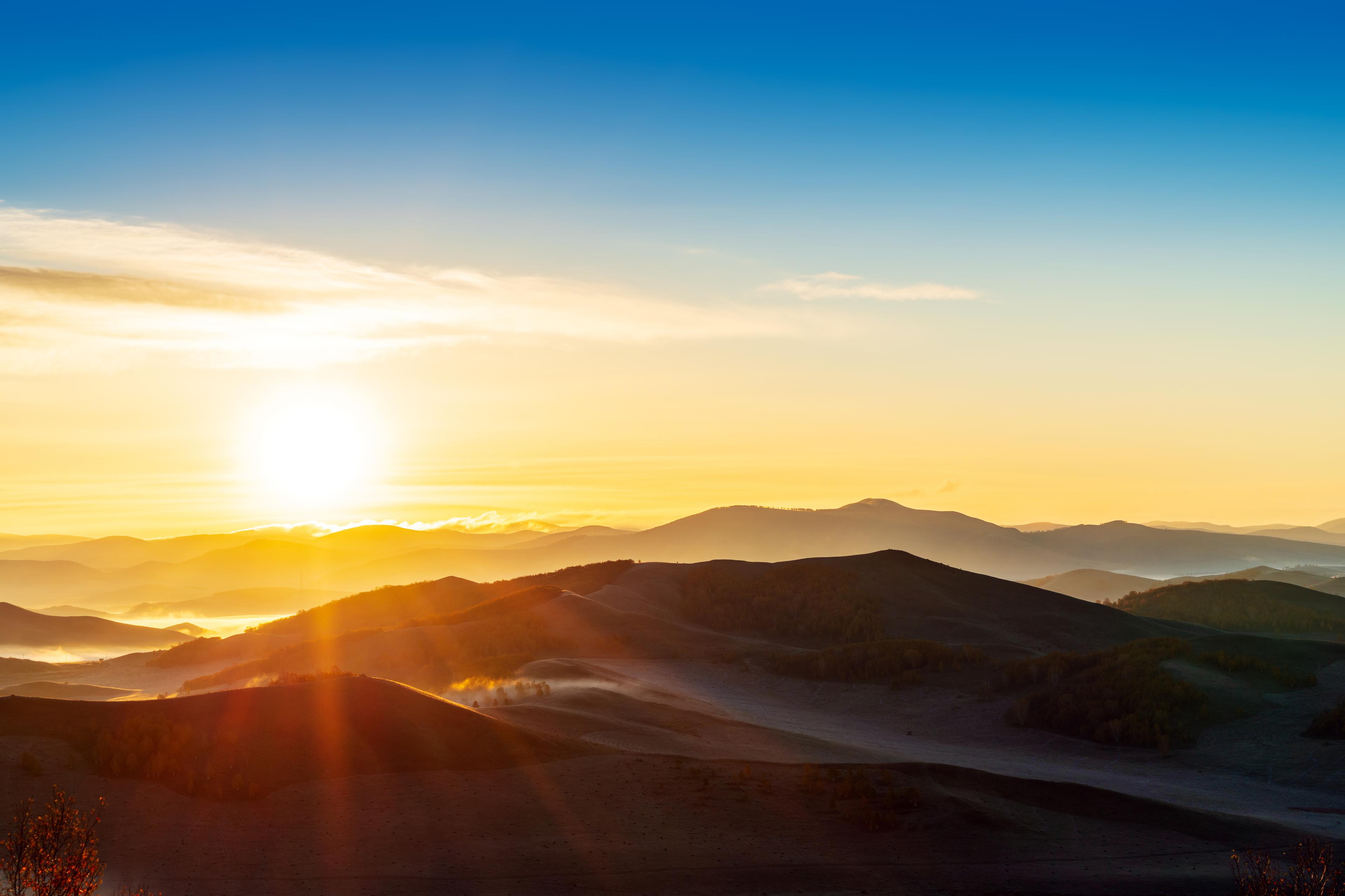 Sunrise over mountains