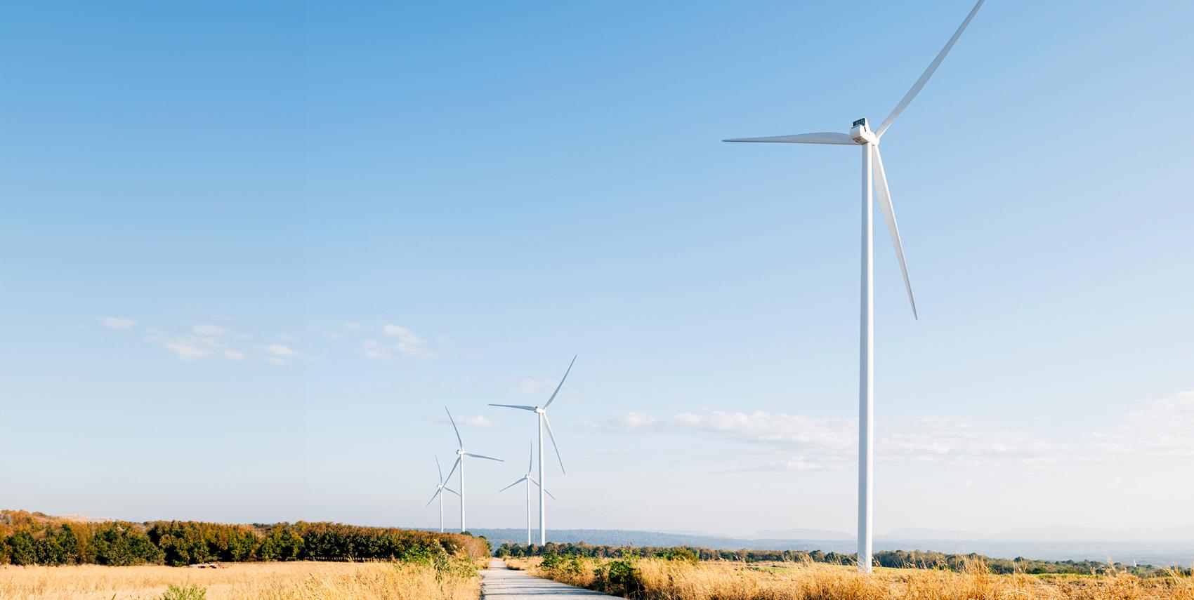 landscape with wind turbinen