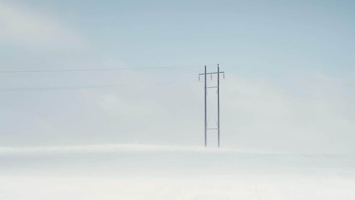 Utility pole outside