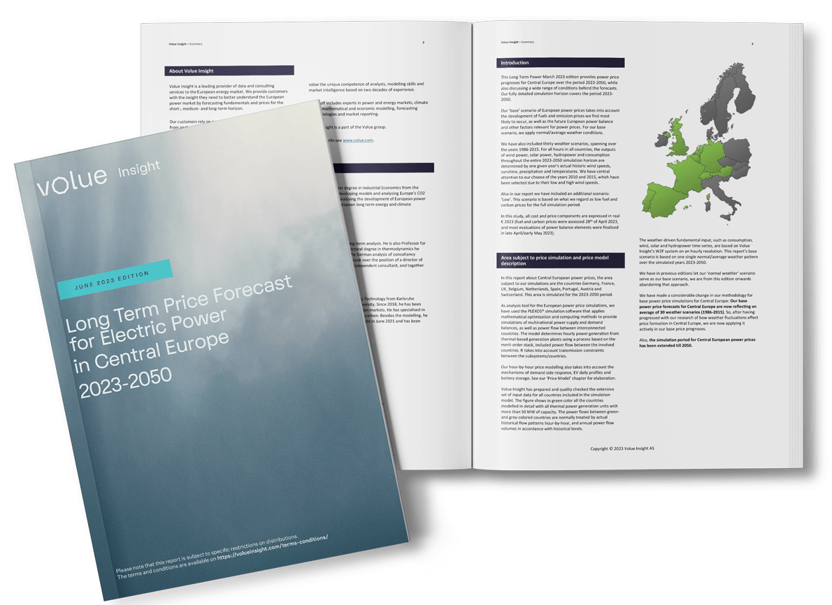 Long Term Price Forecast for Electric Power in Central Europe 2023-2050 (June 2023 Edition)