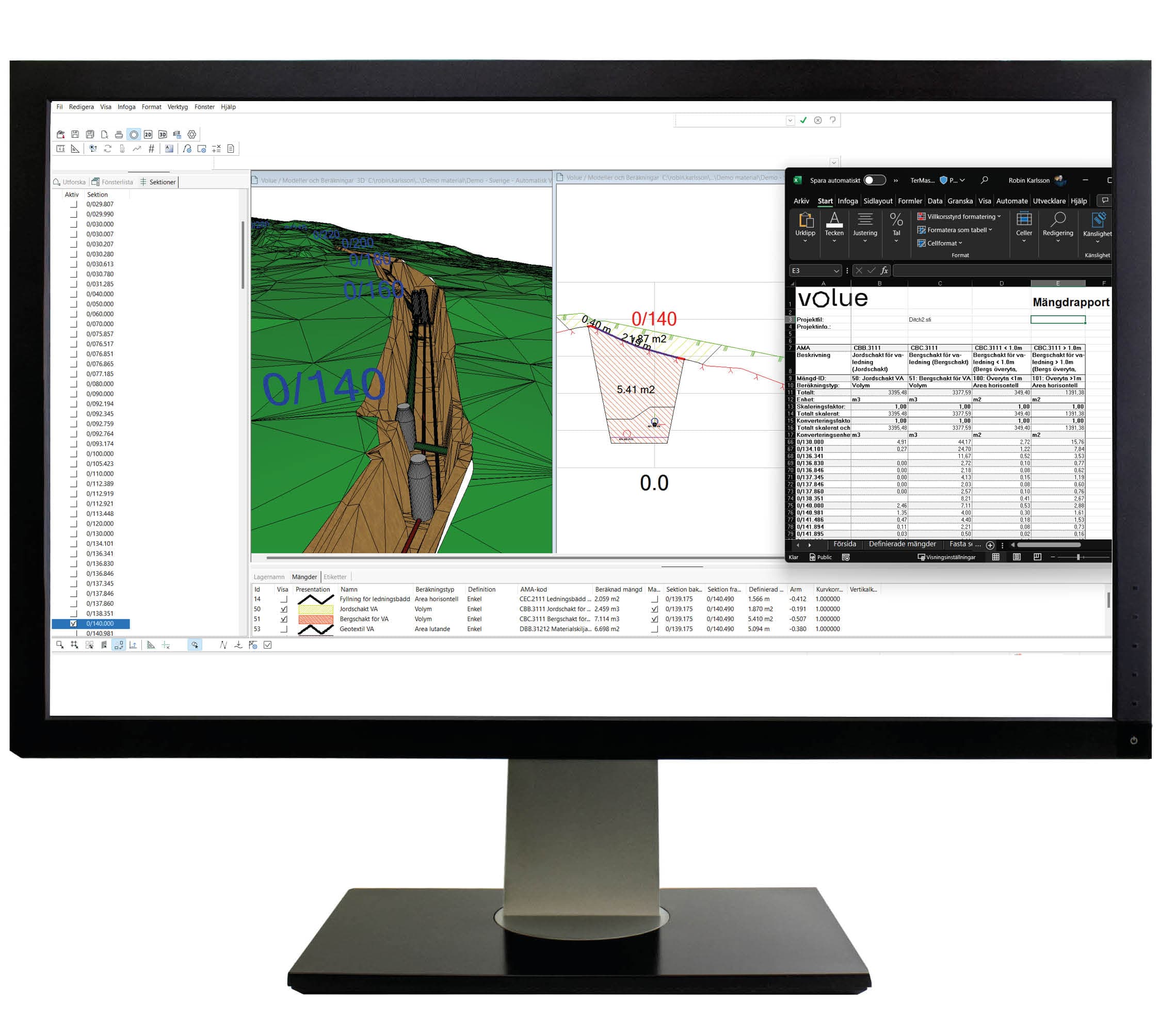 Gemini Terrain+ 3D modell på VA & ledningsprojekt